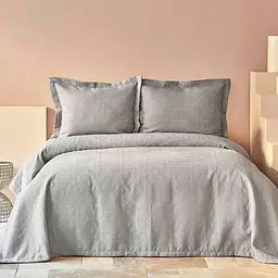 Покривало Karaca Home з наволочкою - Back To Basic gri 160*240 полуторний