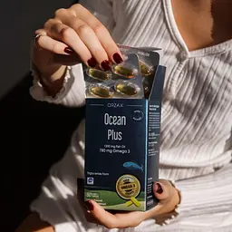 Омега-3 Orzax Ocean Plus лимон, 50 капсул для підтримки серця, мозку, суглобів та зору - мініатюра 2