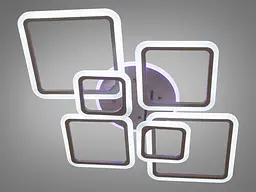 Люстра стельова LED Diasha A8160/6CF, 150W, 3200K-6500K, коричневий метал, сучасний стиль для коридора з пультом та підсвіткою - мініатюра 2