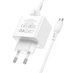 Мережевий зарядний пристрій Borofone BAS12A Erudite single port 18W/QC3.0/1USB + Micro білий - мініатюра 5