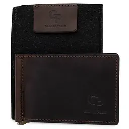 Чоловічий шкіряний затискач для грошей GRANDE PELLE 12х8х0,7 см acs0022432 - мініатюра 5
