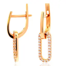 Сережки з червоного золота (з40079)