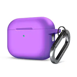 Силіконовий чохол для навушників Apple AirPods Pro 2 2022, Hang Case, фіолетовий, ультратонкий захисний кейс товщиною 2 мм, захист від подряпин, пилу та ударів, компактний, з карабіном для кріплення, ArmorStandart (ARM68595)