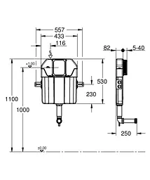 Бачок прихованого монтажу Grohe Flushing cistern solo 39682000 - мініатюра 2