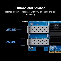 Мережева карта Synology 25GbE SFP28 dual (E25G30-F2) - мініатюра 3