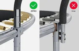 Батут із внутрішньою сіткою Zipro Jump Pro Premium 8 футів 252 см чорно-зелений (5902659843180) - мініатюра 4