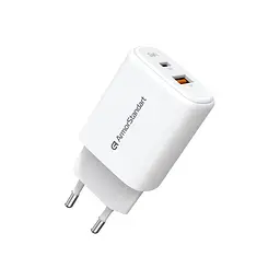 Зарядний пристрій ArmorStandart AR-T202WEU 20W GaN USB-C+ USB-A White (ARM89531) - мініатюра 4