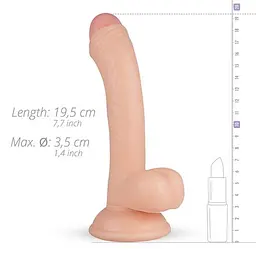 Фалоімітатор EasyToys Vince Realistic 19.5 см (тілесний) - мініатюра 3