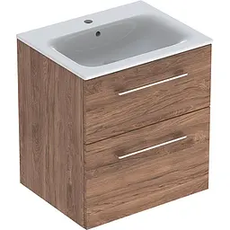 Тумба з умивальником Geberit Selnova Square 60 см 501.238.00.1 темний горіх