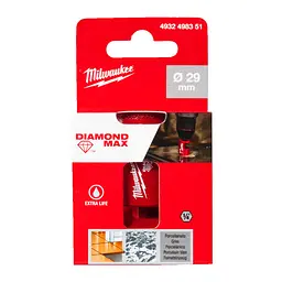 Коронка алмазна Diamond Plus/Max MILWAUKEE, діаметр 29,0мм (1/4'' Hex) (свердління з водою) - мініатюра 2