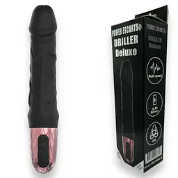 Вібратор Power Escorts Driller De Luxe, 21 см (чорний) - мініатюра 2