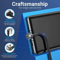 Кабель Vention USB 2.0 A Male to USB-C Male U-Shaped 5A Cable Aluminum Alloy Type 1.5m Black (COHHG) - мініатюра 2