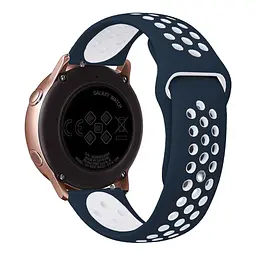 Ремінець Universal 22mm Silicone N Sport Samsung/Amazfit/Huawei Blue White (29272_3337592) - мініатюра 3