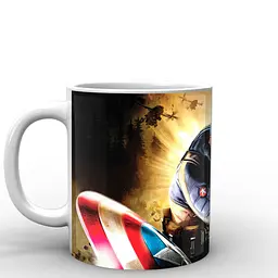 Кухоль GeekLand Captain America щит CA.02.059 330 мл білий - мініатюра 2