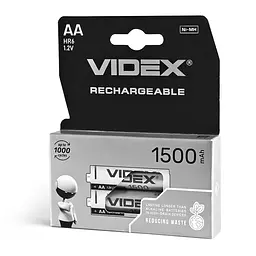 Акумулятори Videx HR6/AA 1500mAh double blister/2шт VIDEX (23339-000)