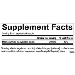 Дієтична добавка Natural Factors Magnesium Bisglycinate 200 мг 120 вегетаріанських капсул - мініатюра 2