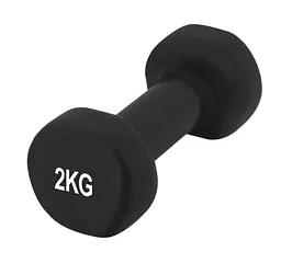 Гантель вінілова PowerPlay 4125 Achilles 2 кг Чорна 1 шт (PP_4125_2kg)