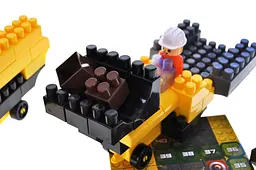 Конструктор блоковий QB300-204 "Block&Steps: Мегабудівник" + ходилка та меморі гра 3в1, 125дет. qbee - мініатюра 7