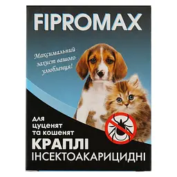 Краплі Fipromax проти бліх та кліщів для кошенят та цуценят вагою 1.5-4 кг 2 піпетки - мініатюра 4
