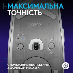 Комп'ютерна миша Logitech G309 LIGHTSPEED White 910-007207 teh0022076 - мініатюра 6