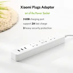 Фільтр подовжувач Mi Power Strip 3 USB 1.8m 15 W XMCXB01QM - мініатюра 4
