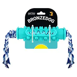 Іграшка для собак Bronzedog PetFun Dental Кость з канатом - мініатюра 2
