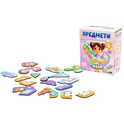Дерев'яний магнітний пазл PuzzleOK Предмети 28 елементи Puz-22931 