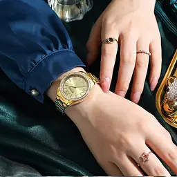 Наручний годинник жіночий 9088 Gold-Gold Curren acs0031409 - мініатюра 3