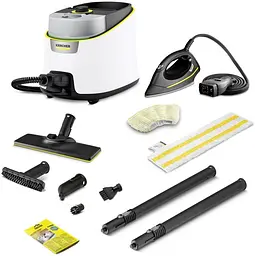 Пароочисник SC 4 Deluxe Iron 2200Вт 1300мл 4Бар праска швабра білий Karcher teh0016521