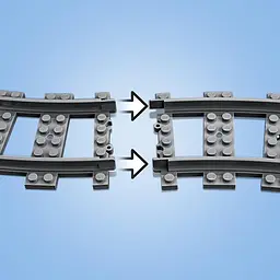 Конструктор LEGO City Стрілочний перевід 8 деталей (60238) - мініатюра 7