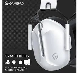 Ігрові навушники GamePro HS-1350-W Genesis Hunter White - мініатюра 12