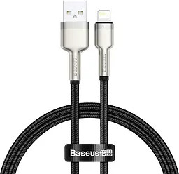 Кабель Baseus Cafule Series Metal Data Cable USB to IP 2.4A 0.25m black (CALJK-01)