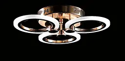 Люстра стельова LED Splendid Ray LK65/3, 80W, золото, білий, сучасний стиль з пультом, димером - мініатюра 2
