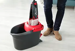 Набір для прибирання Vileda Ultramax XL Turbo – плоска швабра, телескопічна ручка, система зливу у відрі 163427 - мініатюра 5