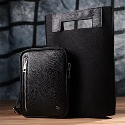Сумка бананка Grande Pelle 22877 15,5х20,5х3,5 см Чорний - мініатюра 10