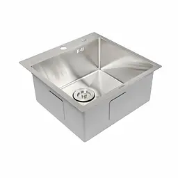Кухонна мийка Platinum Handmade з нержавіючої сталі 3 мм квадратна 50x50x22 см (000032259) - мініатюра 4