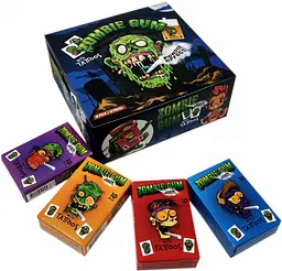 Жувальні гумки Zombie Gum Bubble Wit Tattoos Gumy Owocowe Z Efektem Dymu 10шт 35г - мініатюра 5
