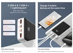 Повербанк Powerbank LogicPower LPPQ27 20000 mAh QC PD 65W - мініатюра 2