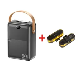 Павербанк Remax RPP-118 Piloteer Series / 80000 мАг / до 27 Вт / USB-C + USB-A / PD+QC / Чорний