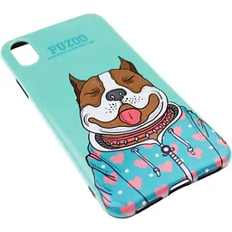 Чохол-накладка PUZOO TPU Glossy Shiny Powder Art dog iPhone X Green Baby - мініатюра 2
