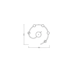 Стельовий світильник SV0043-5 BK+GD - мініатюра 2