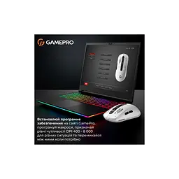 Мишка GamePro Genesis Winner Wireless/Bluetooth/USB White (GM079W) - мініатюра 8