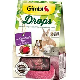 Ласощі GimBi для гризунів, дропси з буряком 50 г