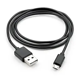 Дата кабель USB 2.0 AM to Micro 5P PVC 1m black Vinga (VCPDCM1BK) - мініатюра 2