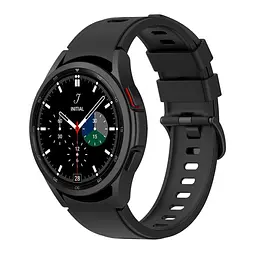 Браслет RiccoOne для Samsung Galaxy Watch 5 - чорний ширина кріплення 20мм силікон Watchbands (W29-2WB12227561) - мініатюра 2