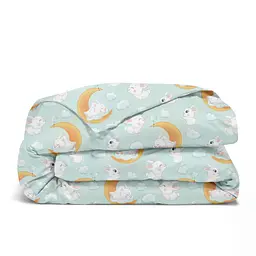 Дитяча постільна білизна в ліжечко SOFT BUNNY, м'ята (BunnyMoonOrangeMint_11Honey_140) - мініатюра 4