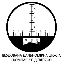 Бінокль SIGETA Admiral 7x50 Green floating/compass/reticle морський - мініатюра 7