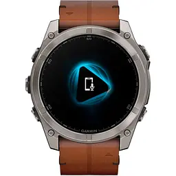 Смарт-годинник Garmin Fenix 8 AMOLED Sapphire 51mm Titanium with Chestnut Leather Band [010-02905-40] [115083] - мініатюра 7