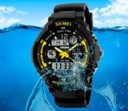 Чоловічий спортивний годинник Skmei S-Shock 0931 Жовтий - мініатюра 4