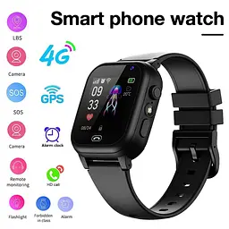 Наручний смарт-годинник дитячі Q15 з функцією дзвінка, 4G і GPS Black (16417) - мініатюра 2